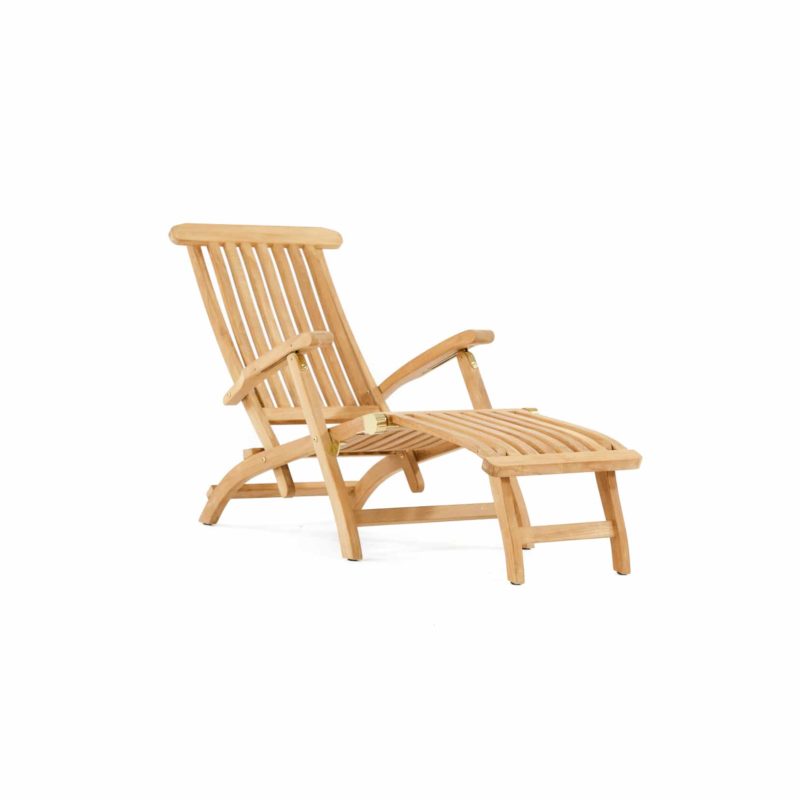 teak outdoor garden lounger