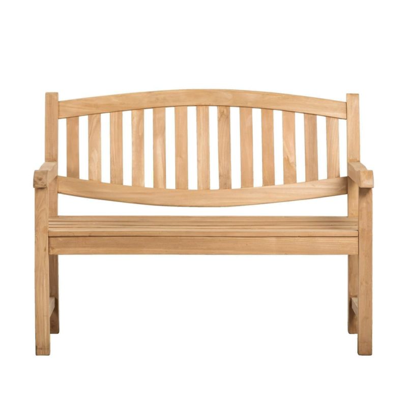 teak garden bench oval