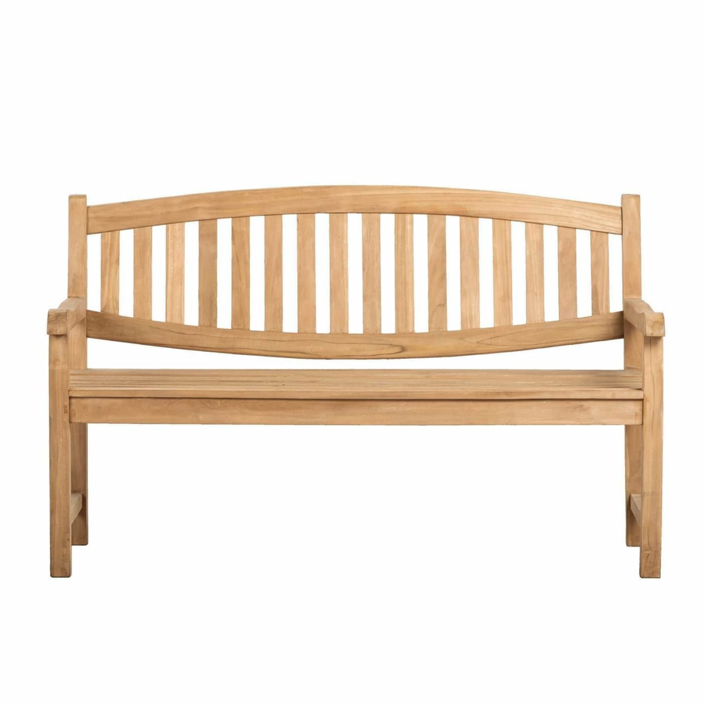 teak garden bench oval