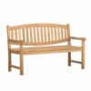 teak garden bench oval