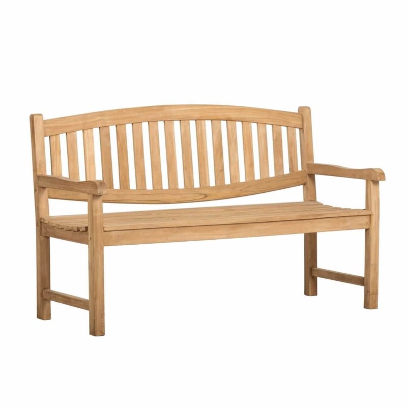 teak garden bench oval