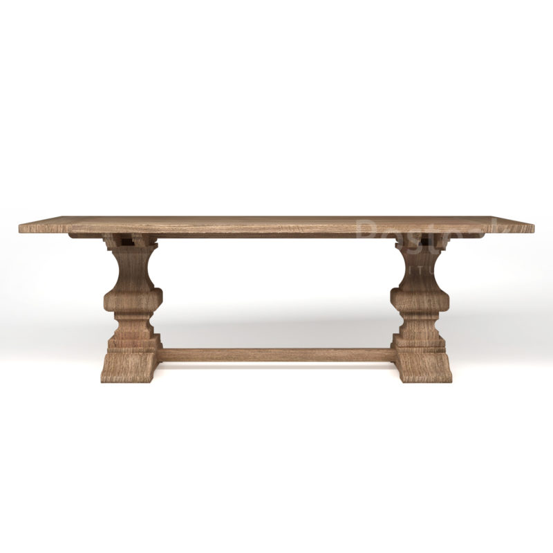 Castle Teak Dining Table - Vintage Legs - Posteak Furniture