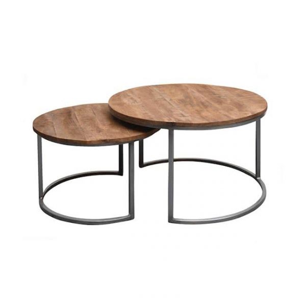 Round Coffee Table Set 2 Set Posteak Furniture Indonesia