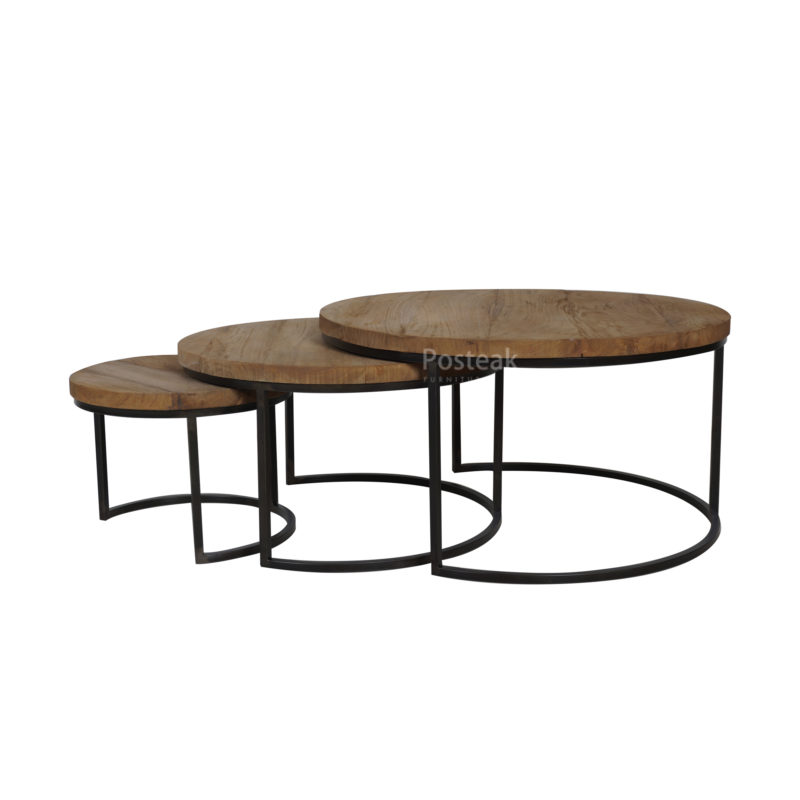 round industrial coffee table