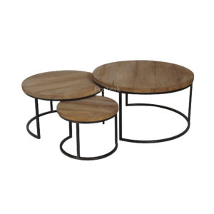 round industrial coffee table