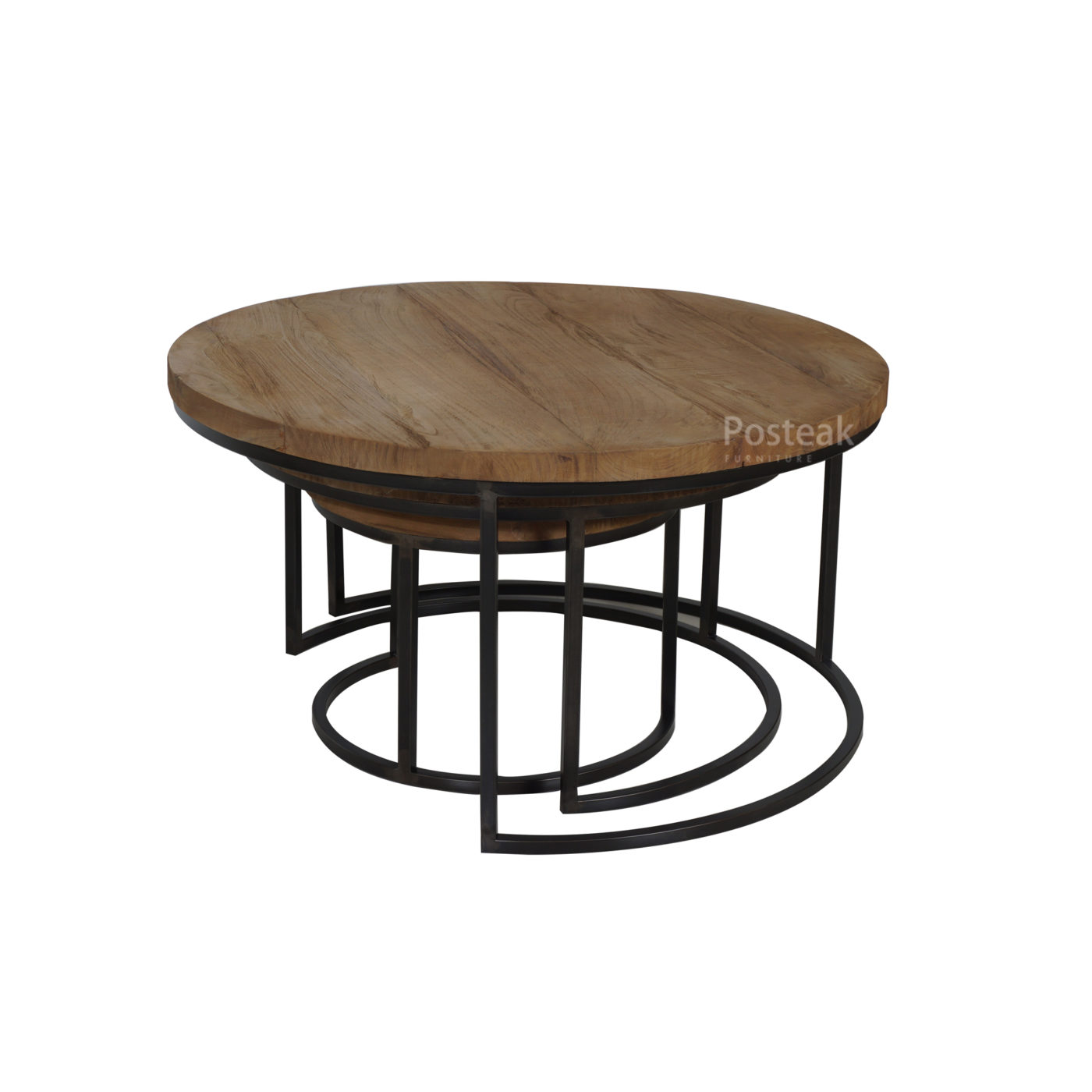 round industrial coffee table