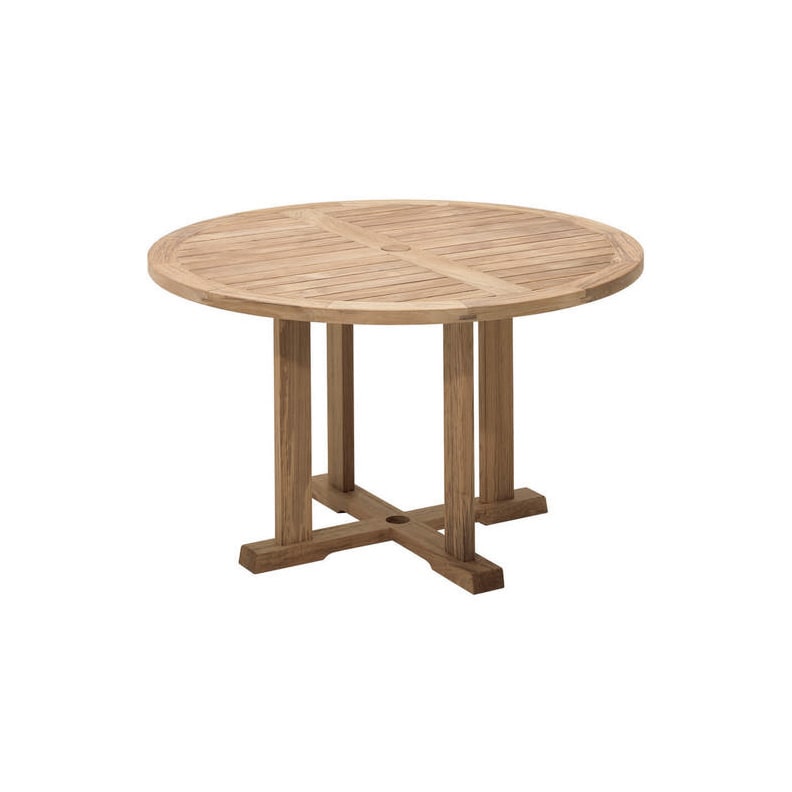 teak outdoor round dining table