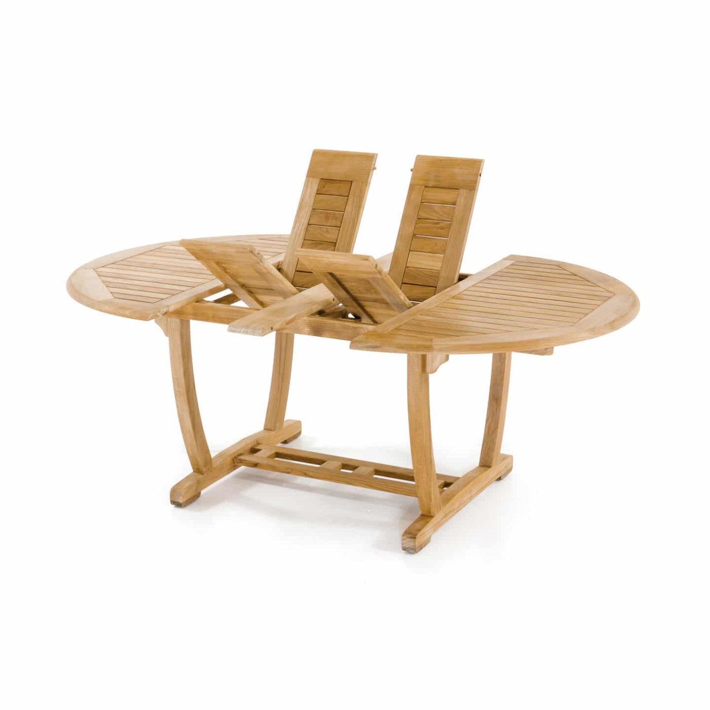 teak outdoor extendable round table