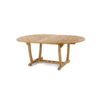 teak extendable oval outdoor dining table