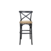 teak wood bar chair black