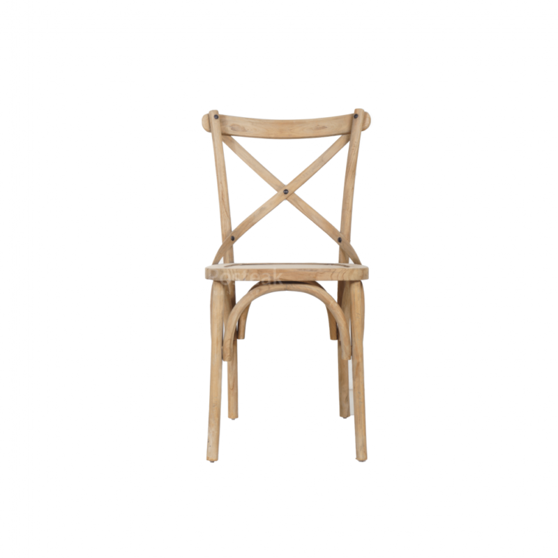 teak dining chair cross natural