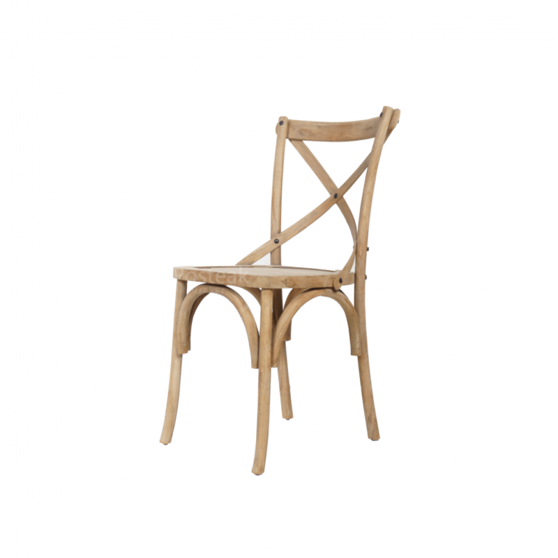 teak dining chair cross natural