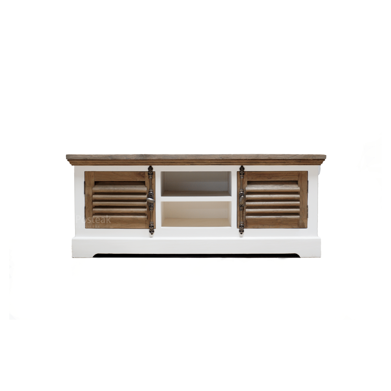 Tv Cabinet White Teak Krapyak Posteak Furniture