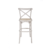 teak wood bar chair white pale