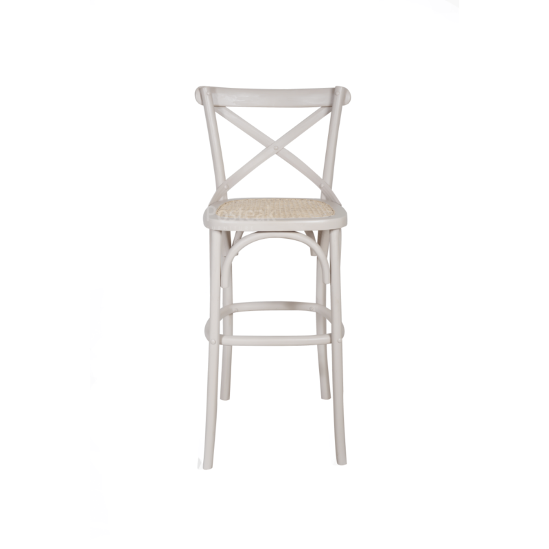 teak wood bar chair white pale