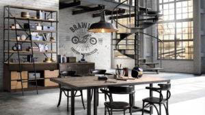 home interior industrial style