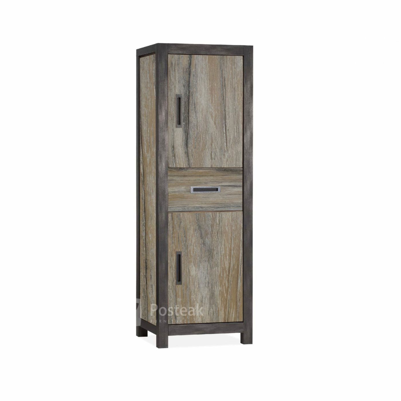 taek bookcase with rustic black painted denver