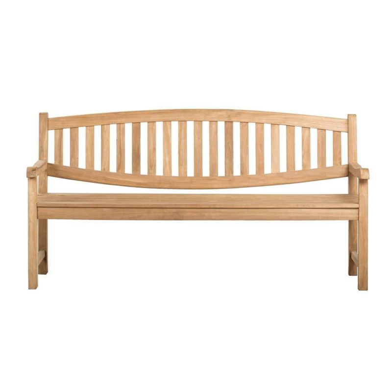 teak garden bench oval