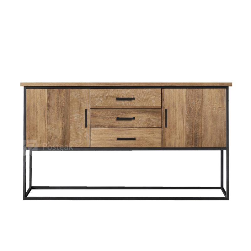 madison modern teak console table