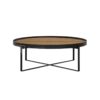 round coffee table industrial modern