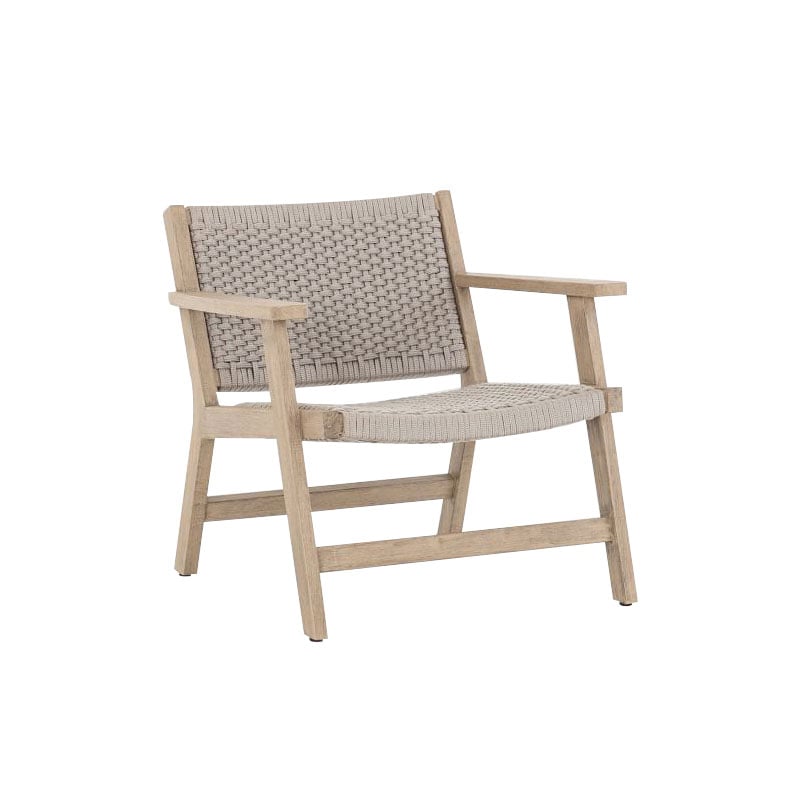 teak lounge chair with rope