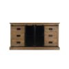 chicago industrial teak tv cabinet