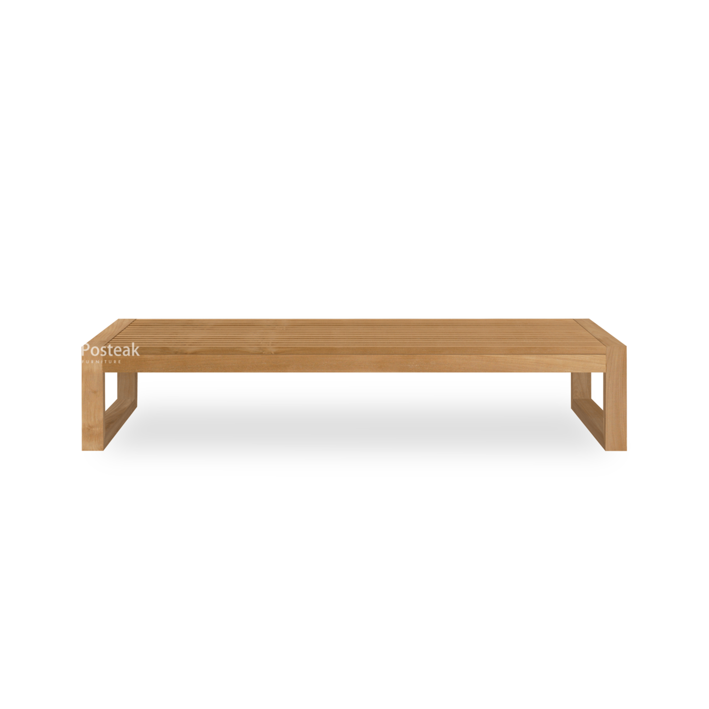 fremont teak coffee table front