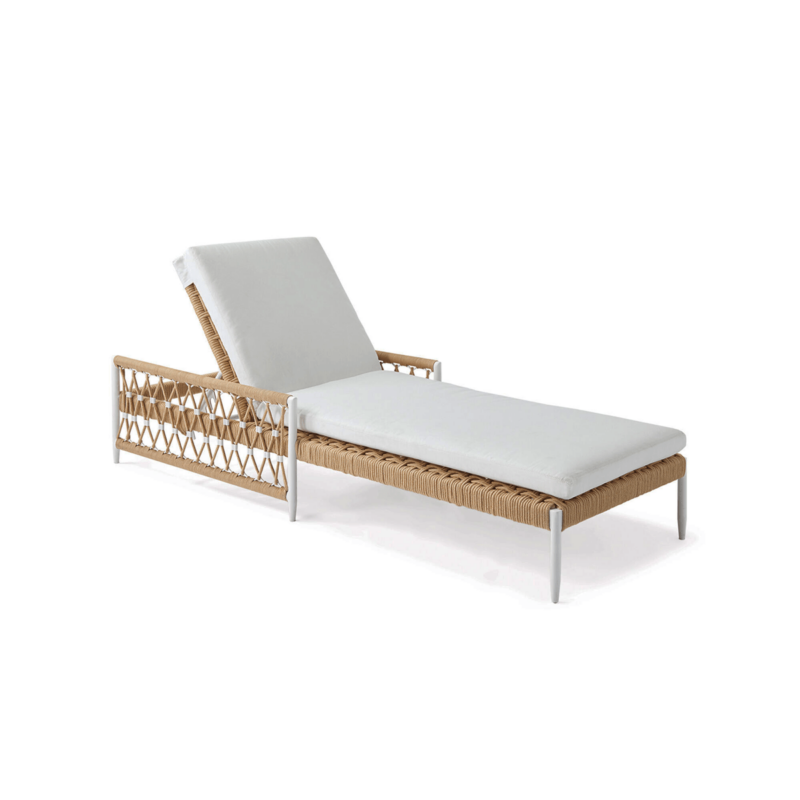 nantucket teak outdoor sun lounger