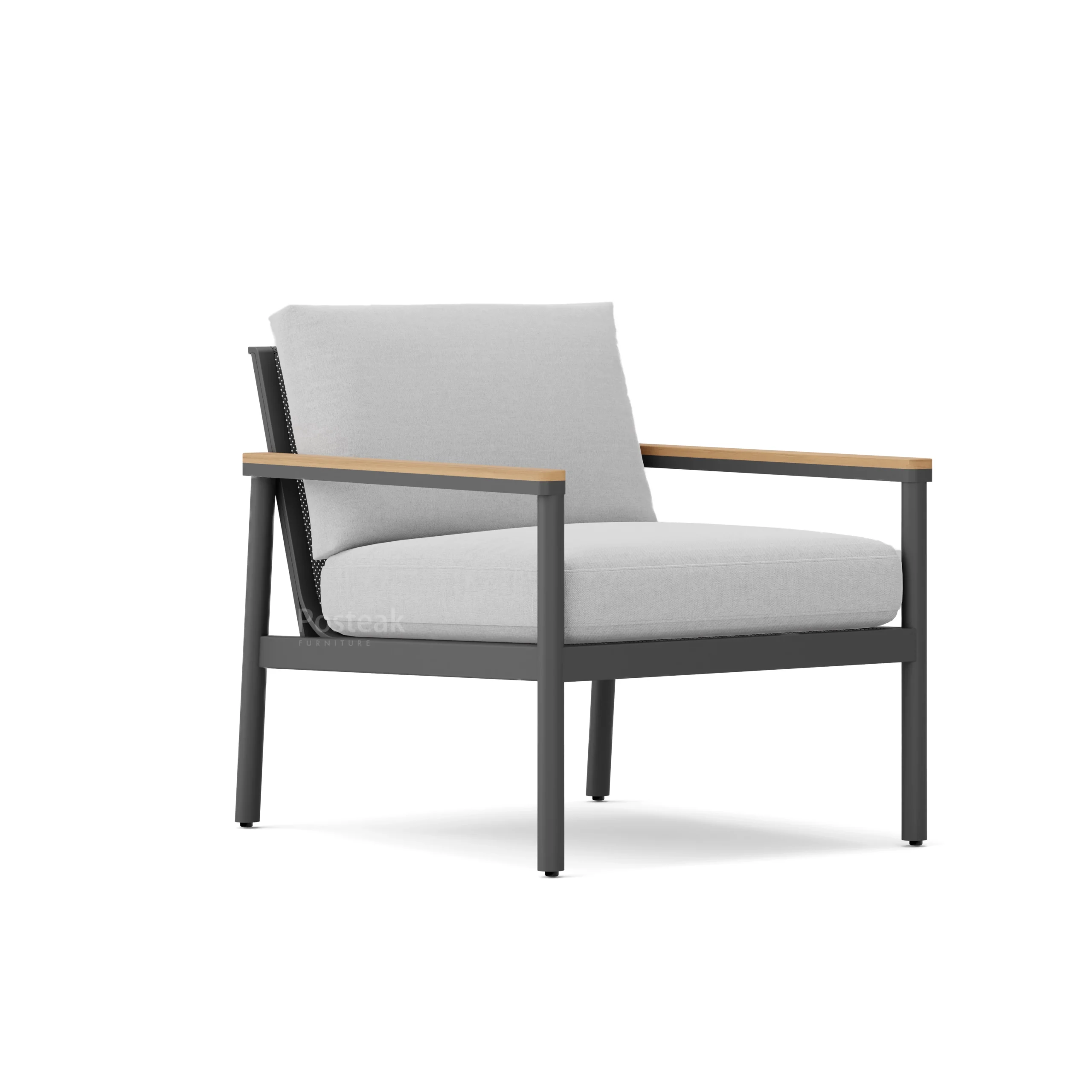 montauk lounge chair-charcoal-angle