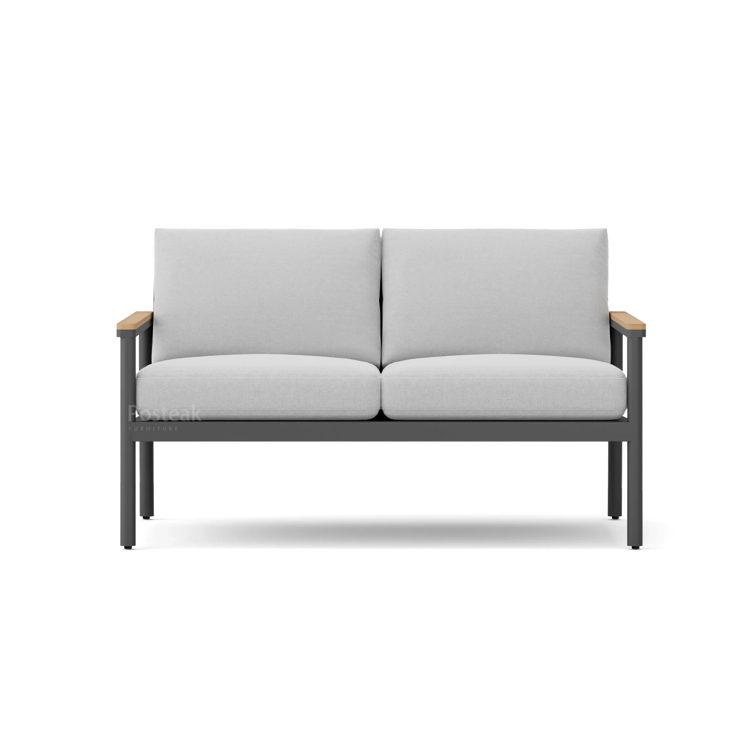 montauk loveseat-charcoal-front