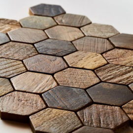 Hexagonal Teak Bathroom Flooring