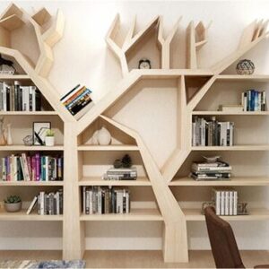 Tree-shaped bookshelves