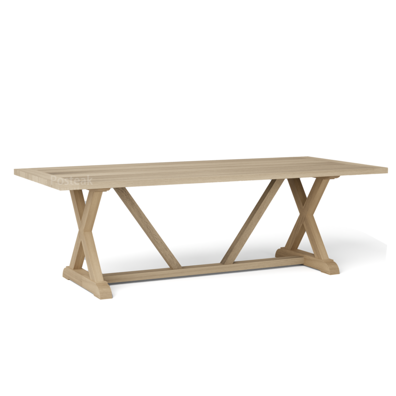 Monroe-teak outdoor-trestle-dining-table