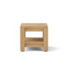 Charleston Teak Outdoor Side Table with Shelf