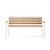 teak outdoor arm bench