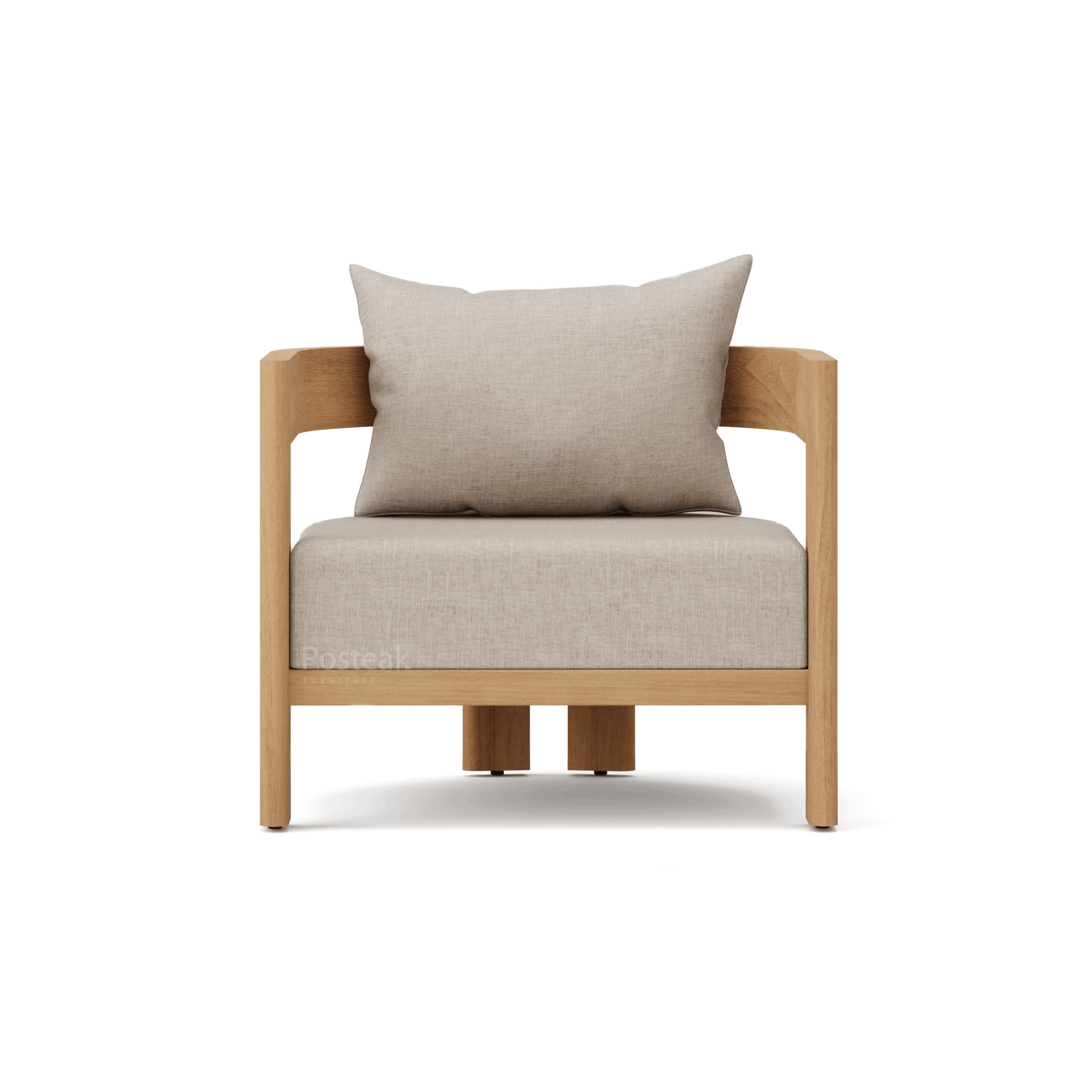 Canyon teak lounge chair-front