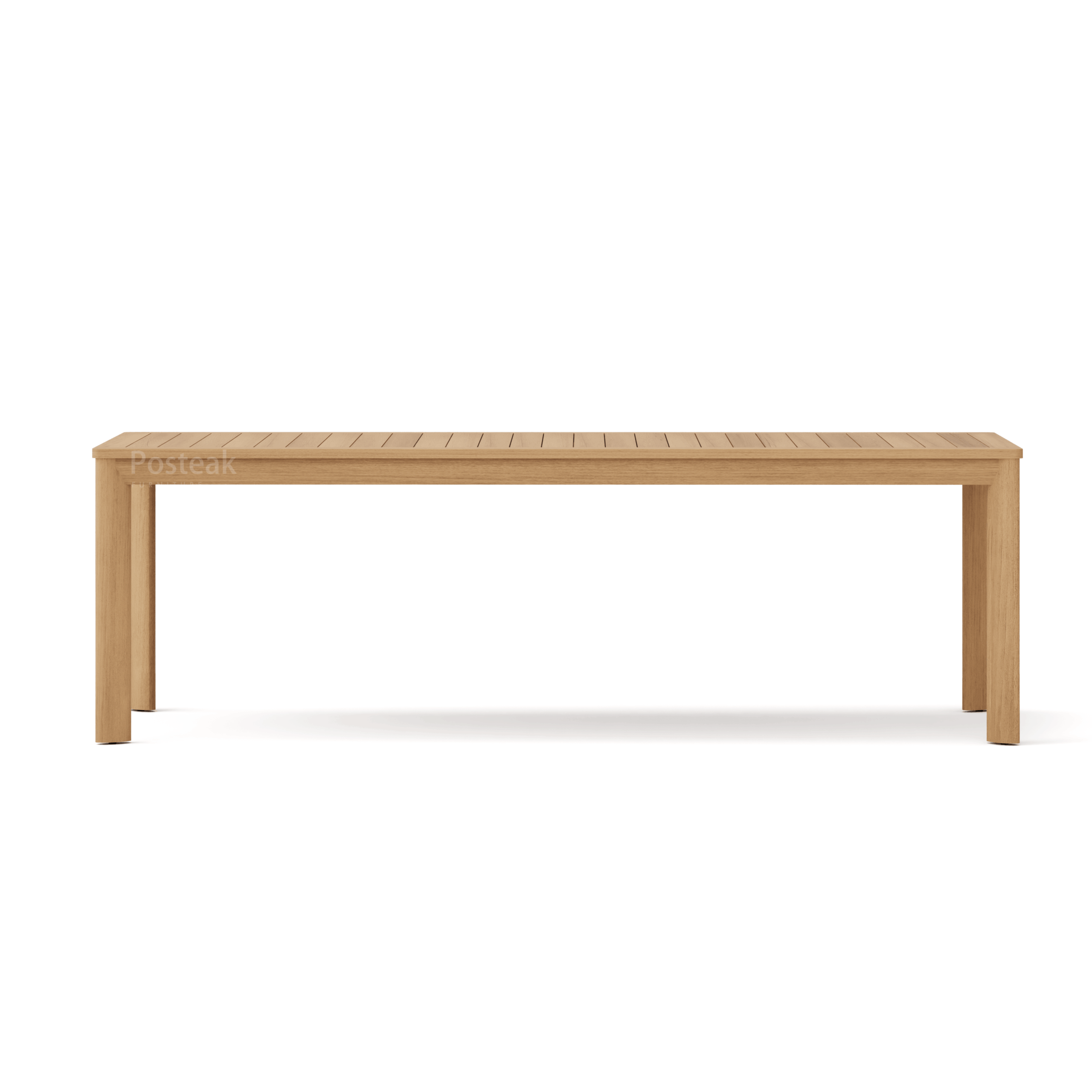 canyon teak dining table-front