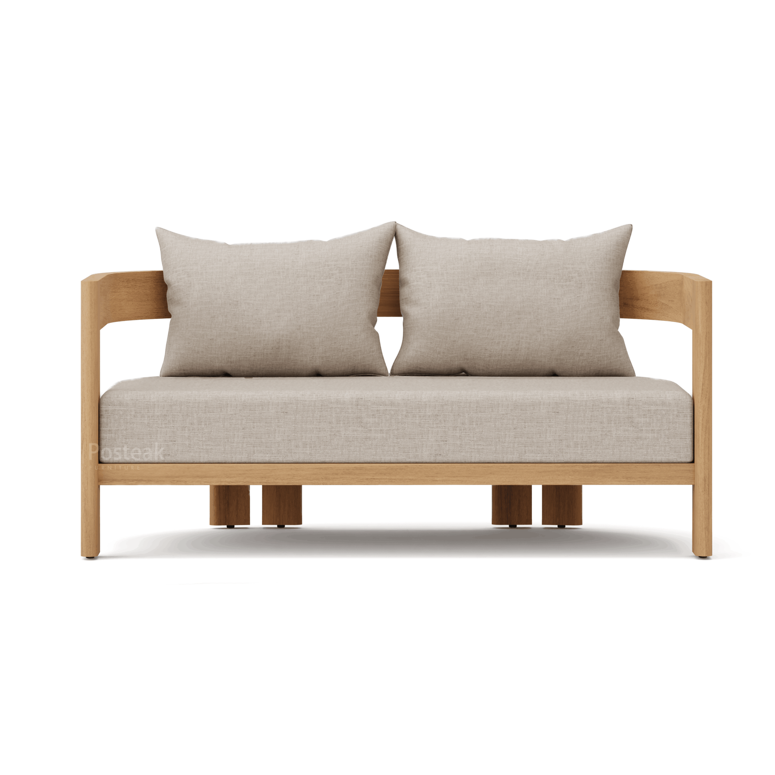 canyon teak loveseat-front-posteak