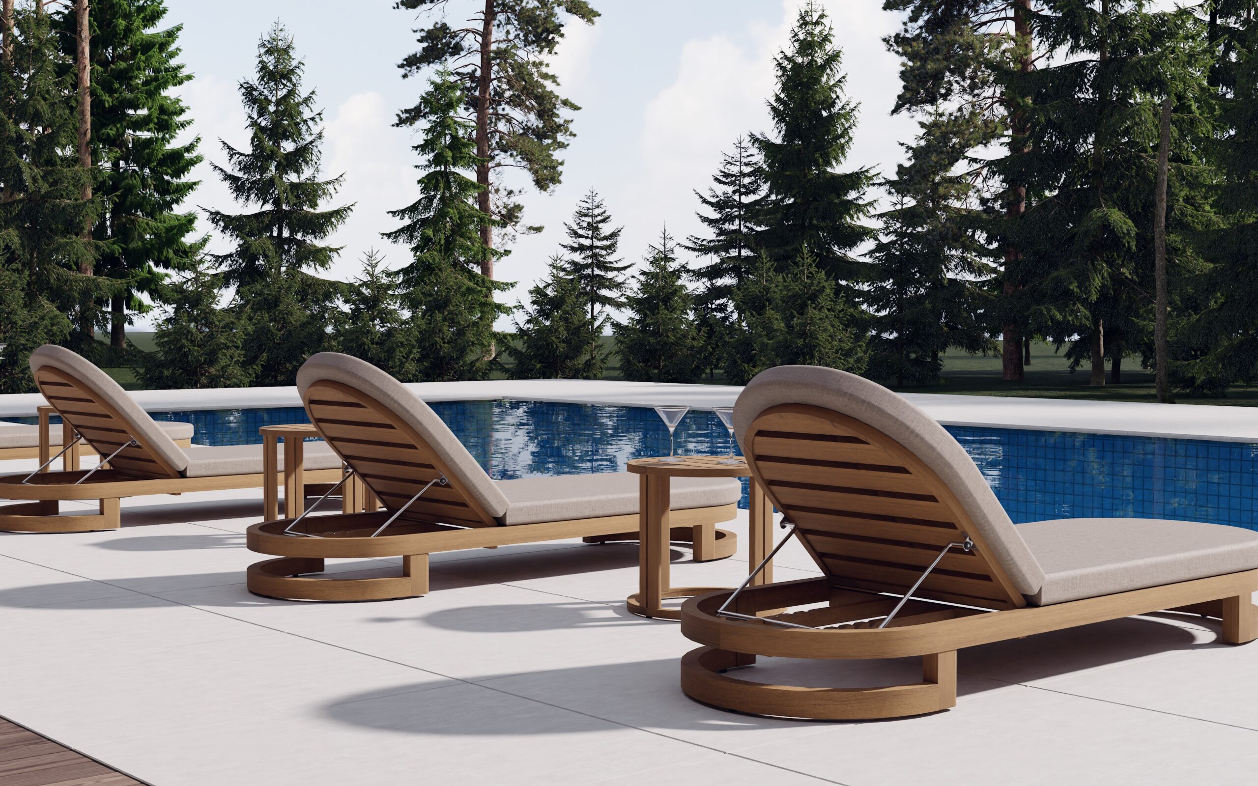 Outdoor Teak Sun Lounge Indonesia