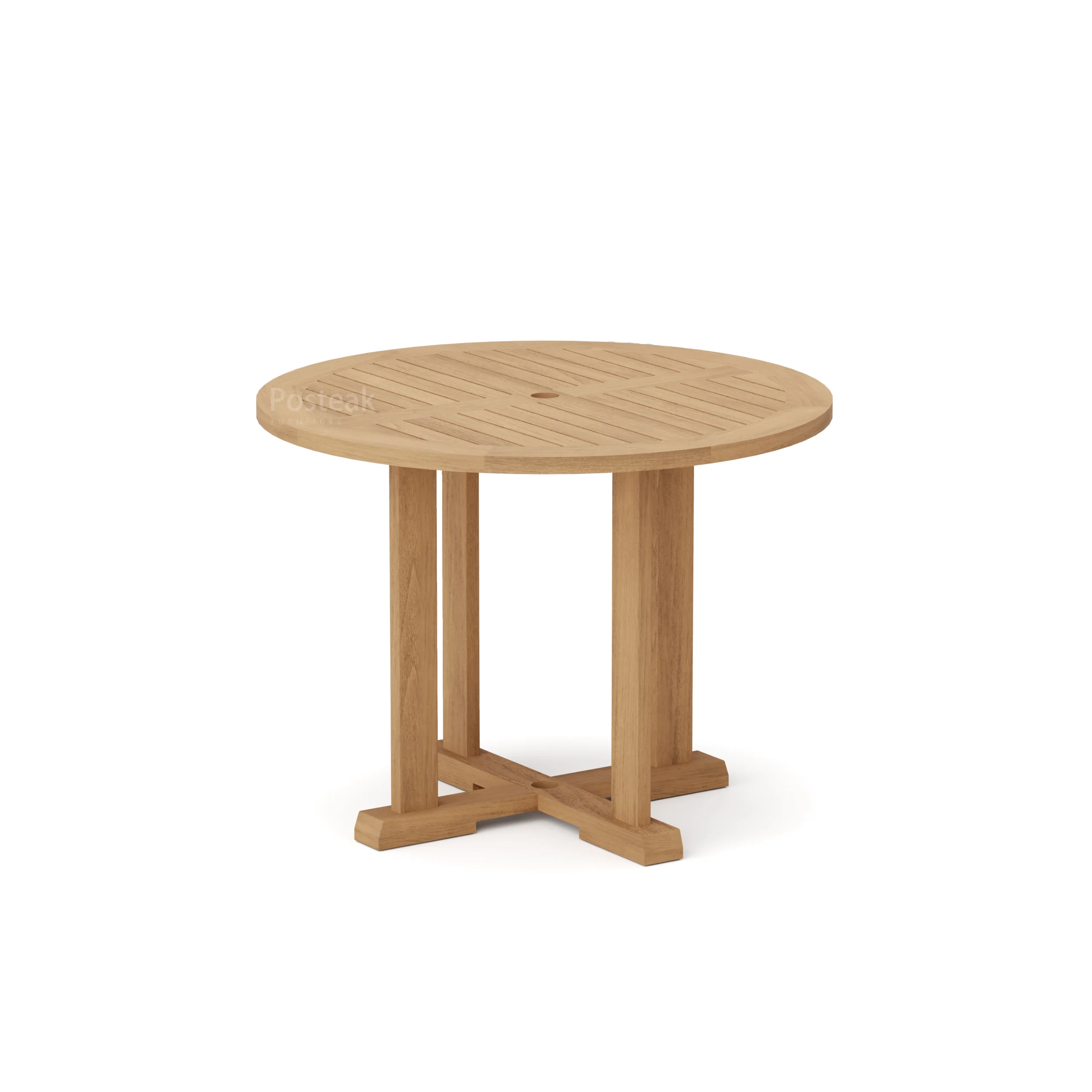 Farmhouse Teak Outdoor Round Table - Image 2