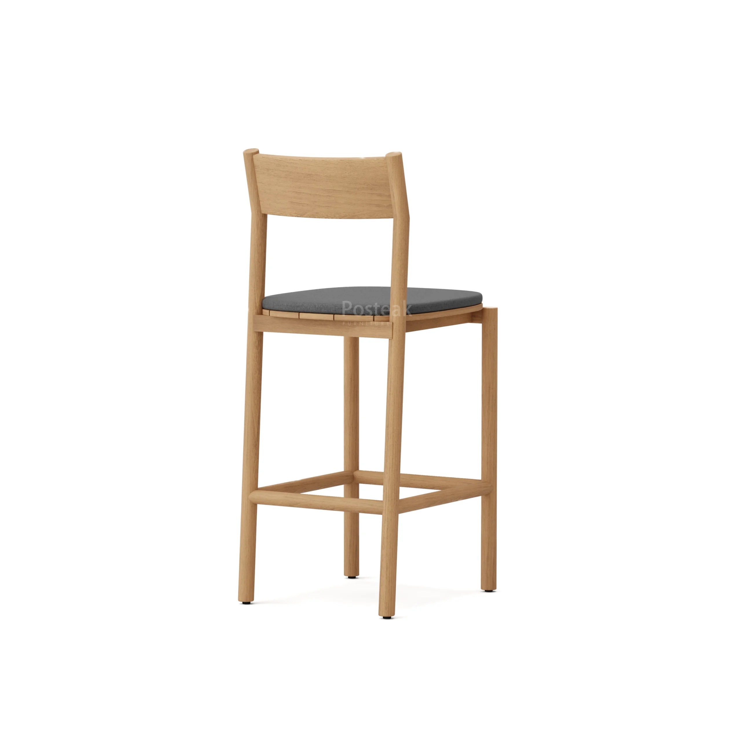 Alternative view of Osten Teak Outdoor Bar Stool